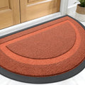 OLANLY Half Circle Front Door Mat Outside 33x21 All-Season Rubber Doormat by OLANLY