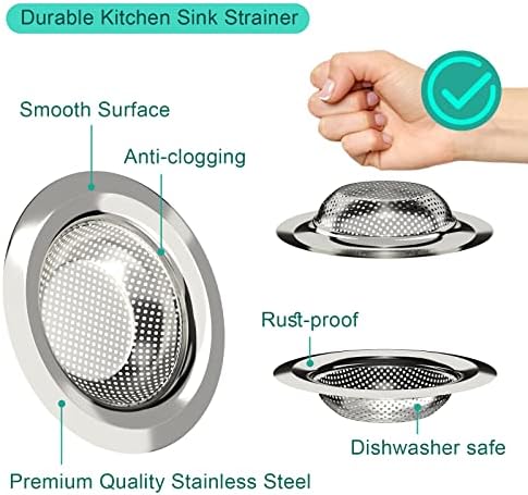 SANNO Sink Bottom Grid for Kitchen, Sink Protectors with Rear Drain Hole for Double Sink,Stainless Steel,13" L x 11.6" W - Image 4