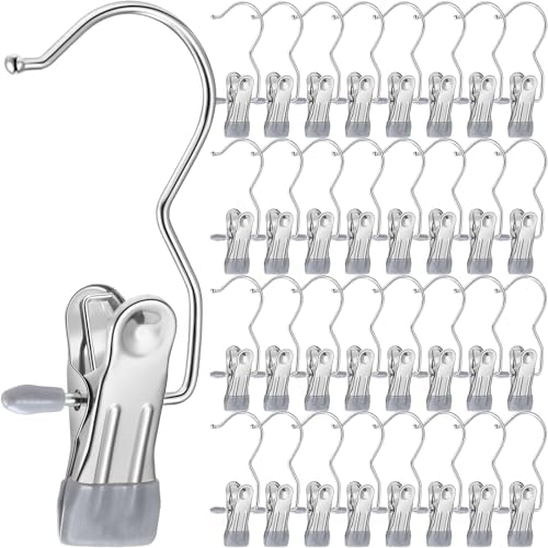 Yinder 150 Pcs Boot Hanger Clips Laundry Hooks Stainless Steel Hooks,Gray by Yinder