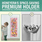 Honeyera Storage for Stuffed Animals - Over Door Organizer for Stuffies, Baby Accessories, and Toy Plush/Easy Installation with Breathable Hanging Storage Pockets Big Girls Chair Toddler Large Bag - Image 3