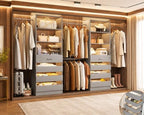 Aheaplus Closet System, 6-15Ft Custom Wood Closet Organizer with 8 Drawers by Aheaplus