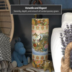 Red Lantern 24" Satsuma Peacock Porcelain Umbrella Stand - Image 2