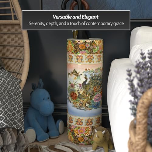 Red Lantern 24" Satsuma Peacock Porcelain Umbrella Stand - Image 2