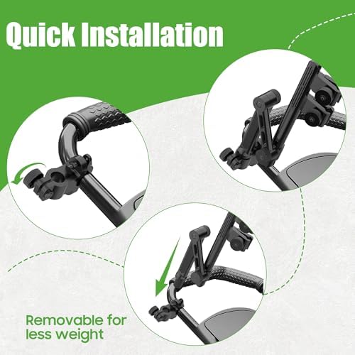 10L0L Heavy Duty Golf Push Cart Umbrella Holder, Super Strong Windproof, Universal Umbrella Stand for Mobility Scooter, Stroller, Wheelchair, Beach Chair - Image 4