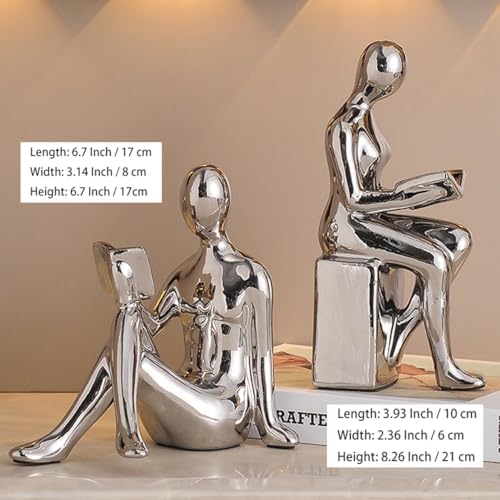 Decorative Bookends, Ceramic Book Ends for Shelves, Home Office Decor - Image 5