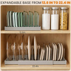 2 Pack Expandable Pot Lid Organizers with 10 Adjustable Dividers - Image 3