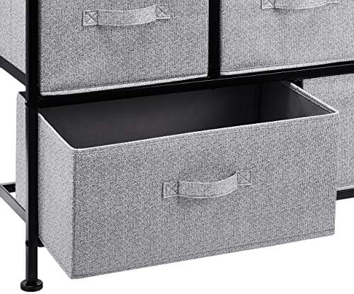 Amazon Basics Extra Wide Fabric 5-Drawer Storage Organizer Unit for Bedroom Closet, Black - Image 4
