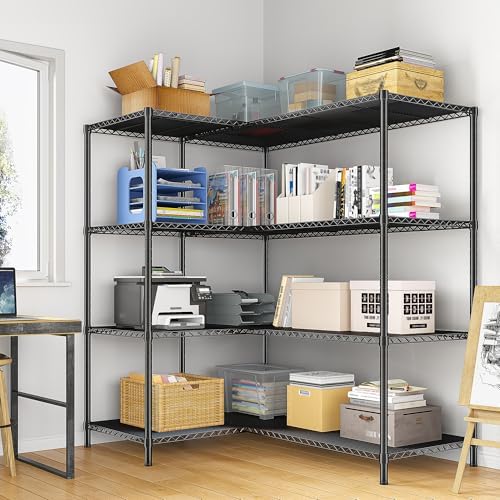 Romorgniz 52.4W Wire Shelving Rack, 4Tier Metal Shelving Unit,1120LBS Heavy Duty Storage Shelves,Adjustable Pantry Shelves, Metal Shelf and Storage Rack,Industrial Shelving 52.4Wx13.8Dx59H,2PCS - Image 7