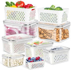 6 Pack Fruit Storage Containers for Fridge Produce Saver Veggie Container by TBMAXS