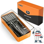 MAD SHARK 2-in-1 Knife Drawer Organizer, Silverware Organizer with Lid by MADSHARK