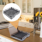 Aurelema 1 Pack Commercial Dishwasher Tray Rack, Peg Dish Opening, Gray - Image 4