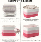 4 Pack Storage Baskets for Organizing, 11''Lx9''Wx8''H Woven Baskets for Storage Toys, Towels, Books, and Clothes, Cotton Rope Basket for Shelves with Handle - Image 7