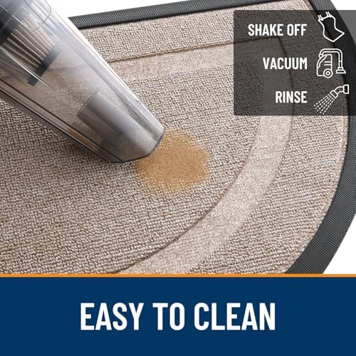 OLANLY Half Circle Front Door Mat Outside 33x21 All-Season Rubber Doormat - Image 5