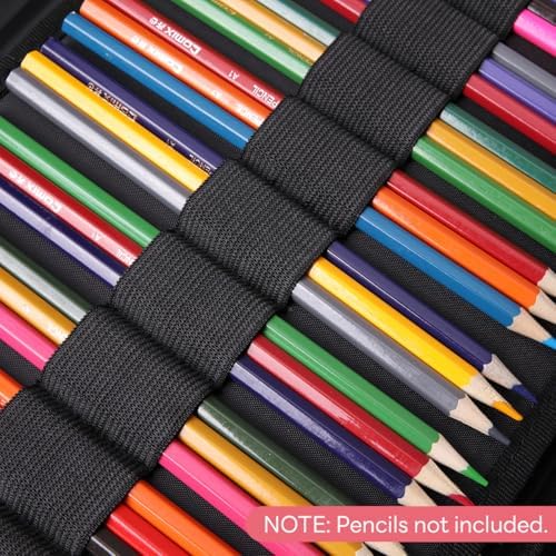 JAKAGO 274 Slots Colored Pencil Case Large Capacity Pen Holder for Artist Painter Zipper Organizer Bag for Marker Highlighter Storage Case for Office Sketch Travel Supplies(Gray) - Image 7