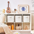 RUNKA Storage Cube Baskets - 3 Pack - 11 inch Square Baskets for Closet, Woven Bins - Ideal for Toy Storage | White - Image 3