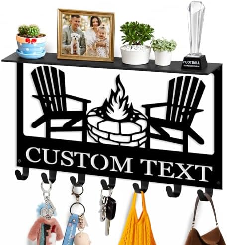 Dyoart Custom Camping Key Holder Wall Mount with Shelf, Home Decor Gifts by Dyoart