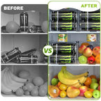 SCAVATA 4 Pack Tall Skinny Can Organizer for Refrigerator, Stackable Large Soda Cans of 16oz & 17oz Beverage Energy Drink Container Holder Dispenser with Lid for Fridge, Clear Storage Plastic Bins - Image 6