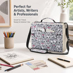 600-Slot Colored Pencil Case, 5-Layer Zipper with Shoulder strap and Handle - Image 5