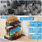Under Sink Organizer,3-Tier Thickened Metal Pull out Cabinet OrganizerShelf - Image 3