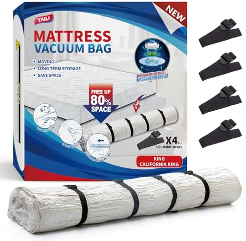 TAILI Mattress Vacuum Bag,King/Califonia King Storage Bag for Memory Foam by TAILI