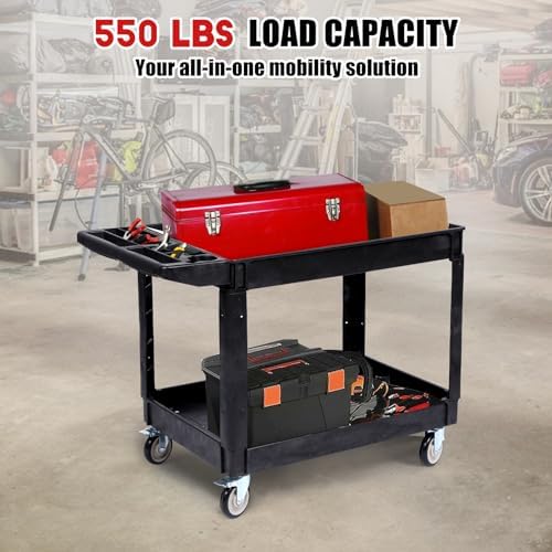 Garvee Utility Cart, 550LBS Heavy Duty Rolling Cart with 360° Swivel Wheel - Image 4