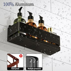 Bathroom Shower Caddy,No Drill Shower Shelves(5-piece Set-Black) - Image 5
