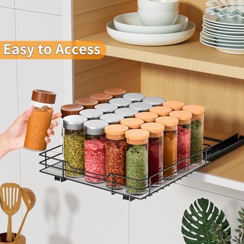 RCHYFEED Pull Out Spice Rack Organizer for Cabinet,10.5" Wx10.5Dx2.5H - Image 6