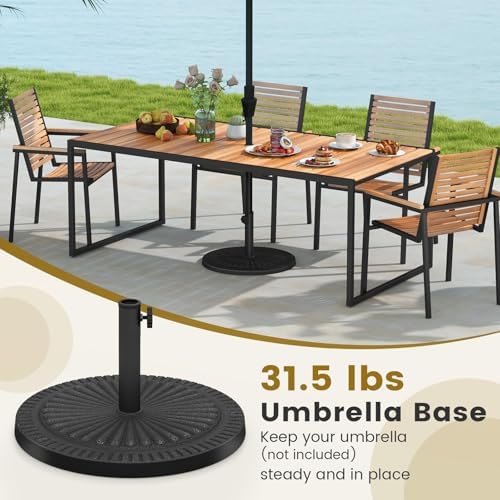 Tangkula 31.5 Lbs Umbrella Base, Heavy Duty Outdoor Umbrella Weight with Adjustable Knob for 1.5-1.9 inches Table Market Offset Pool Umbrella, Resin Patio Umbrella Stand for Poolside, Yard, Market - Image 2