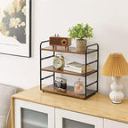 IBUYKE Kitchen Countertop Standing Storage Shelf,Set of 2,Brown TWJ001H-2 - Image 4