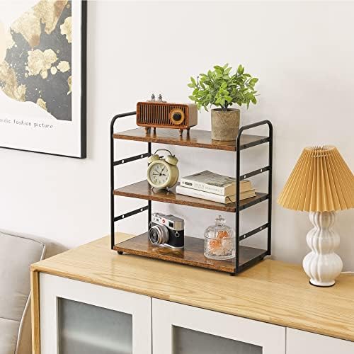 IBUYKE Kitchen Countertop Standing Storage Shelf,Set of 2,Brown TWJ001H-2 - Image 4