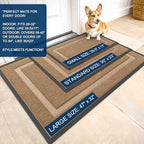 OLANLY Front Door Mat Outside 71x30, All-Season Heavy-Duty Rubber Doormat - Image 2