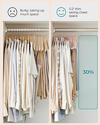 SONGMICS 30-Pack Pants Hangers, Velvet Hangers with Adjustable Clips - Image 4