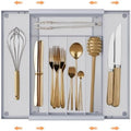 Sedegn Silverware Organizer Metal Mesh, Drawer Organizer, Utensil Cutlery Tray Expandable Flatware Organizer with 7 Compartment Silver 9.6"~16.1" x 13.8" by sedegnhome