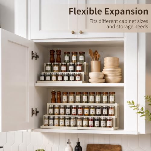 Expandable Spice Rack Organizer for Cabinet, Supports 17.6 lbs Per Tier - Image 4