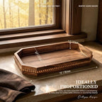 EOSAHR Pine Wood Decorative Tray: Serving Tray for Room Decor, VintageBrown - Image 2