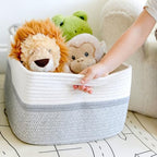 NaturalCozy Storage Baskets 16.8”x13”x7.6” Cotton Rope Woven Baskets for Organizing 3-Pack | Toy Storage Bins | Basket for Shelves, Laundry, Blanket, Clothes, Closet, Kitchen, Bathroom, Gifts - Image 5
