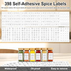 Spice Rack Organizer with Spice Jars & Labels for Countertop & Cabinet - Image 6