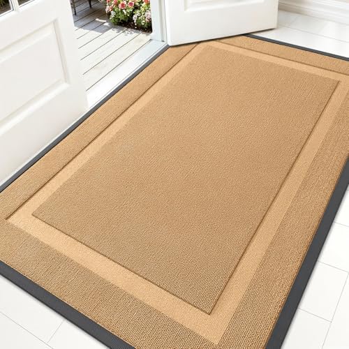 OLANLY Front Door Mat Outside 71x47, All-Season Heavy-Duty Rubber Doormat by OLANLY