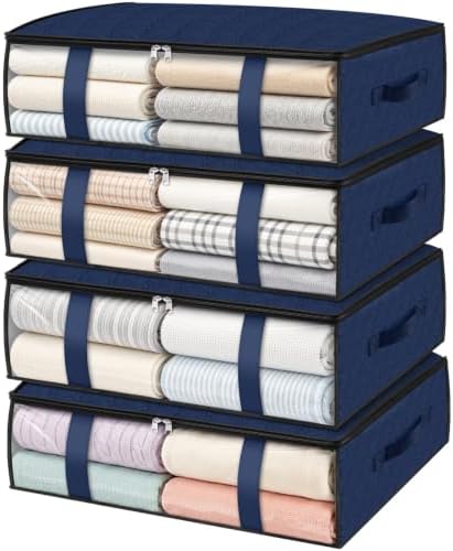 StorageRight Under Bed Storage Bags, 4 Pack, 40L, Blue by StorageRight