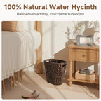 StorageWorks Wicker Trash Can, Wicker Waste Basket for Bathroom, Brown - Image 4