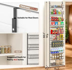 ElegantArray 10-Tier Pantry Door Organizer, Black - Image 2