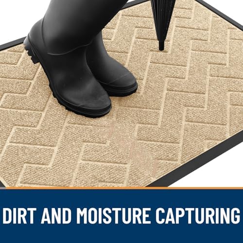 OLANLY Front Door Mat Outside 35x23, All-Season Absorbent Rubber Doormat - Image 7