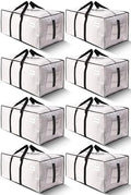 HOMESURE Supports 200lbs Heavy Duty Moving Bags - Strong Zipper & Wrap-Around Handles - Water-Resistant Storage Totes, Durable Alternative to Moving Boxes - 8 Pack - Semi-Transparent by testVendor01-gamma