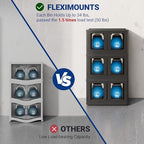 FLEXIMOUNTS 75 QT Stackable Plastic Storage Bins With Lids, Black - Image 3