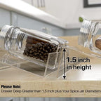 Antimbee Spice Drawer Organizer, 4 Tier- 8 Pack Kitchen Spice Rack Tray for Drawer, Expandable From 13" to 26" Acrylic Seasoning Organizer Rack Holds up 56 Spice Jars (Jars not Include) - Image 6