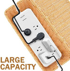 2PCS Cable Management Box, Handmade Rattan Cable Organizer Cord Basket - Image 5