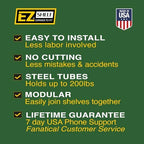 EZ SHELF- Closet Shelf with Hanging Rod, Expands 40.5-73", White, Closet Shelves Hold 200 lbs, Easy Install Closet Organizer to 2 Side Walls, Alternate for Closet Wire Shelving & Laundry Room Shelves - Image 6