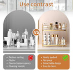 2 Tier Corner Bathroom Counter Organizer, Cosmetic Skincare Organizer, Bathroom Countertop Perfume Tray Vanity Organizer, Kitchen Spice Corner Storage Shelf - Image 5