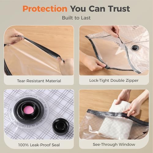 Nicetree 18-Pack Travel Vacuum Bags with Rechargeable Cordless Pump - Image 6