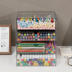 Clear Plastic Drawer Organizer, 4 Drawers by NINEWEEN